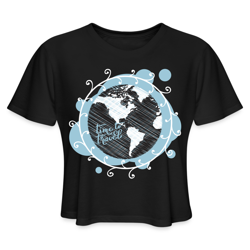 Women's Cropped T-Shirt - black