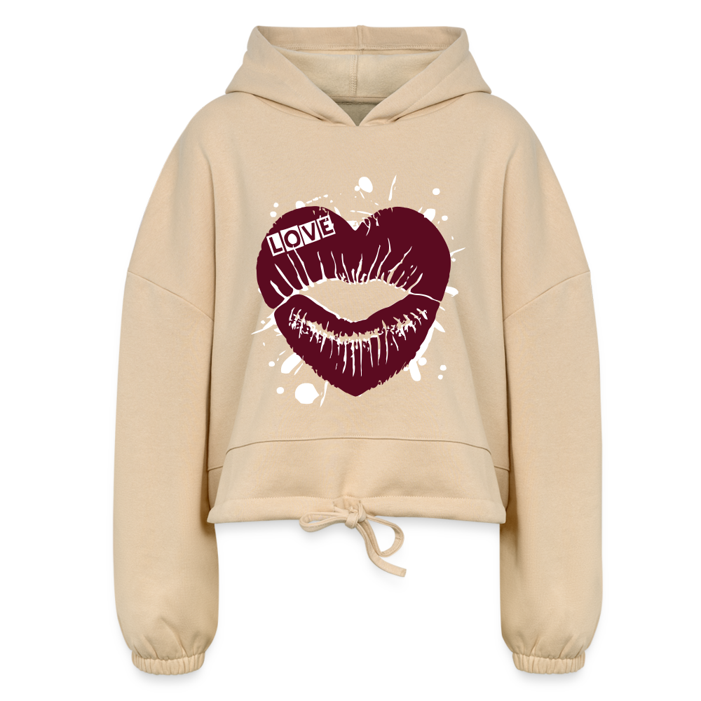 Women’s Cropped Hoodie - nude
