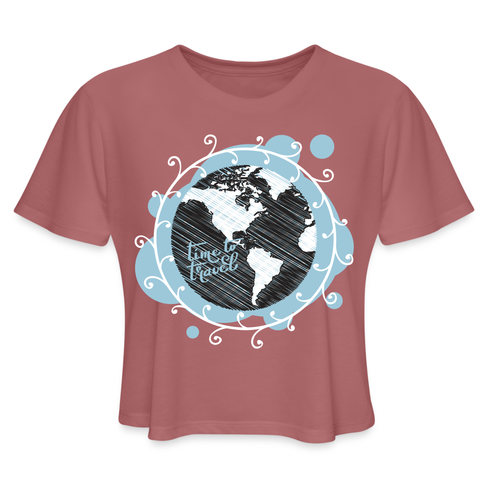Women's Cropped T-Shirt - mauve