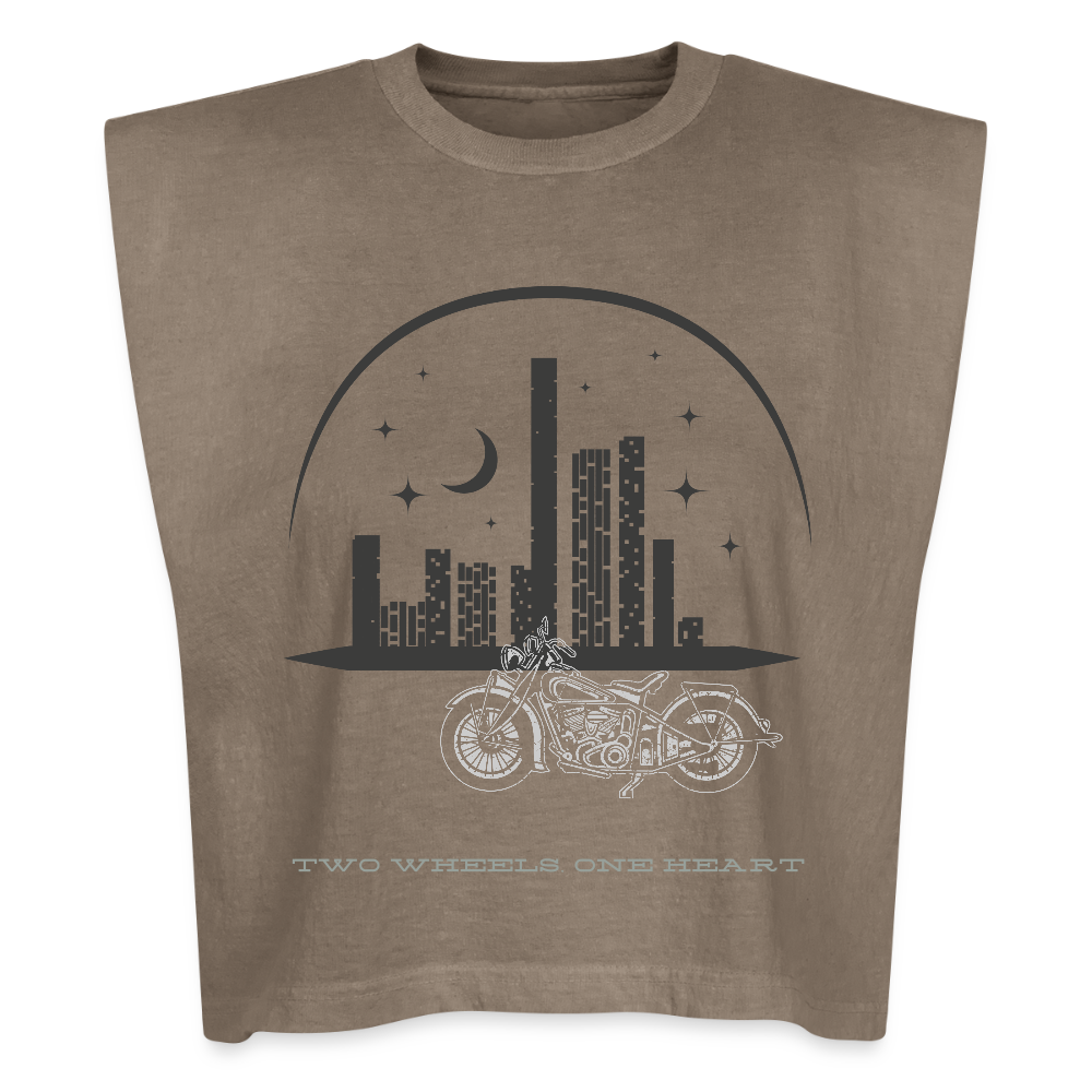 Two Wheels, One Heart - faded brown