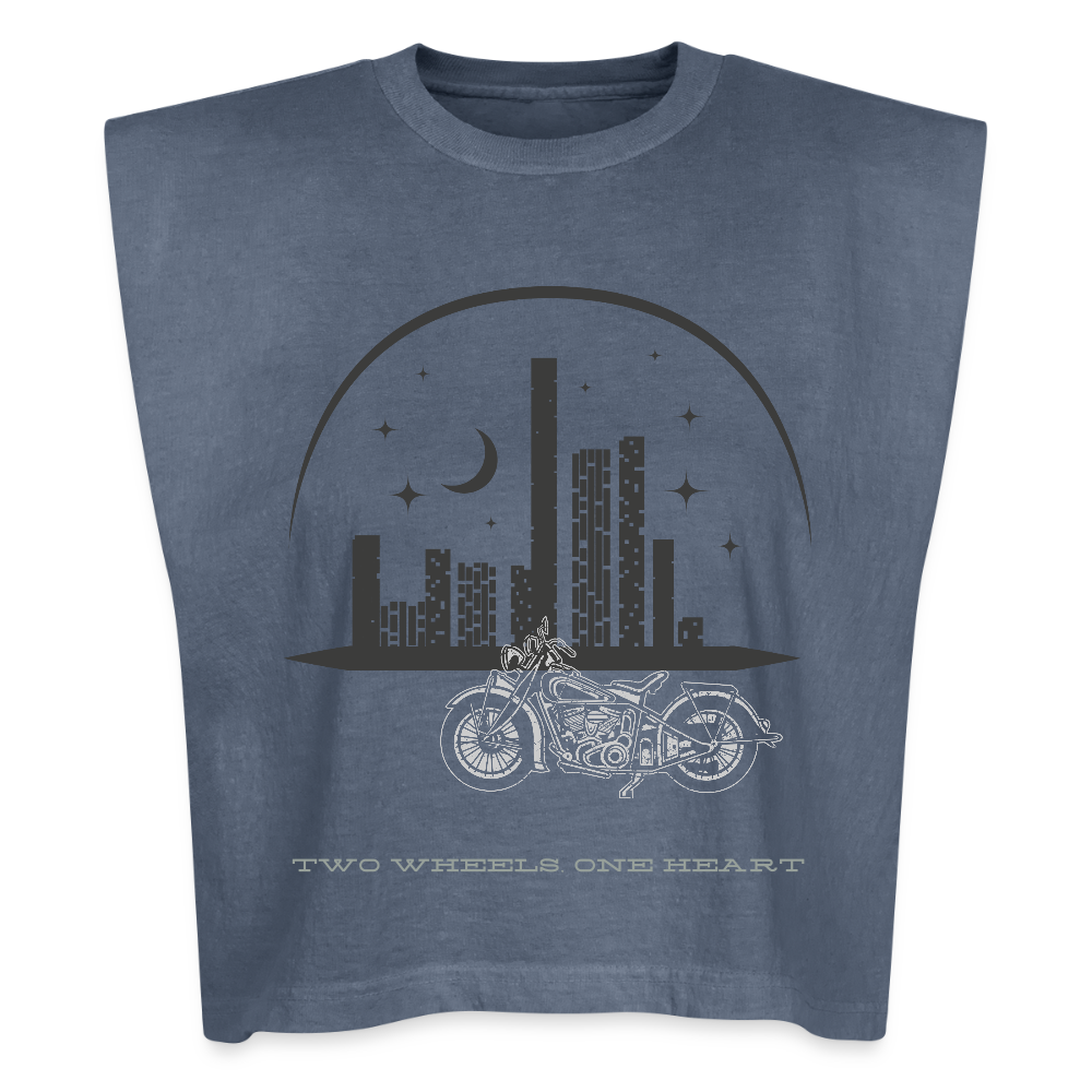Two Wheels, One Heart - faded navy