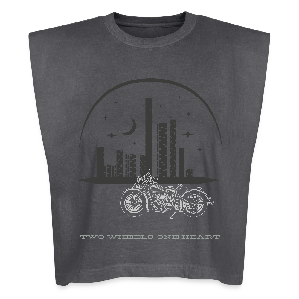 Two Wheels, One Heart - faded black