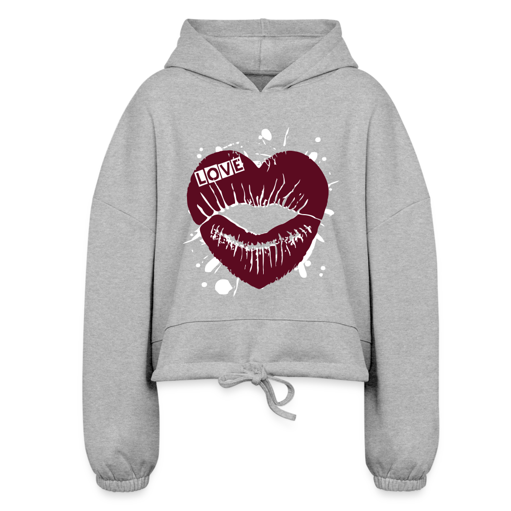 Women’s Cropped Hoodie - heather gray